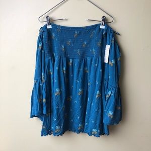 Free People Off-the-Shoulder Bell Sleeve Tunic